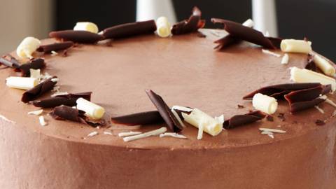 Тройно шоколадова торта с маскарпоне