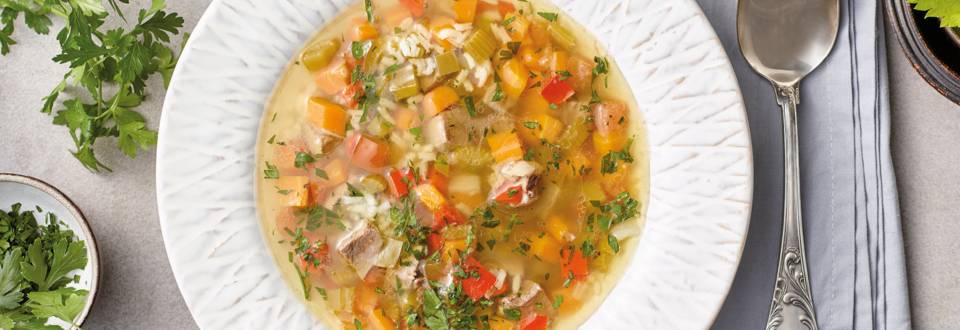 Супа от гъска и есенни зеленчуци